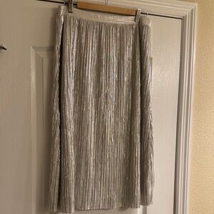 Banana Republic Shimmering Silver Skirt